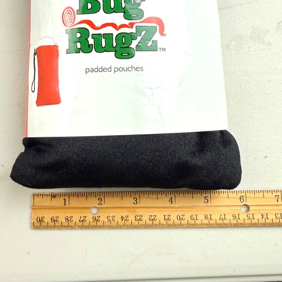New Bug Rugz Padded Pouch Black Velvet Drawstring Bag Glow Industries 2009 1of 2 - Picture 7 of 8